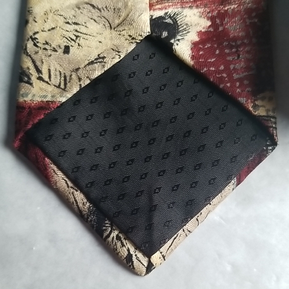 Vintage Giovanni Milano Artistic Patterned Tie 100% Silk - Picture 5 of 5